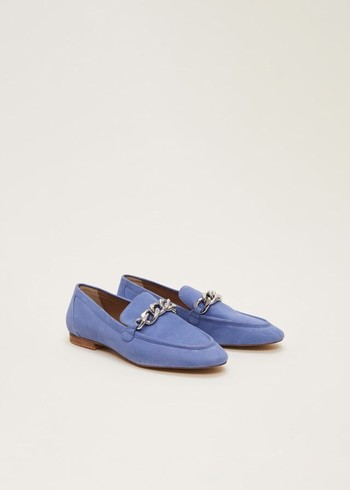 Phase Eight Chain Detail Flats Blue USA | 7091835-LD